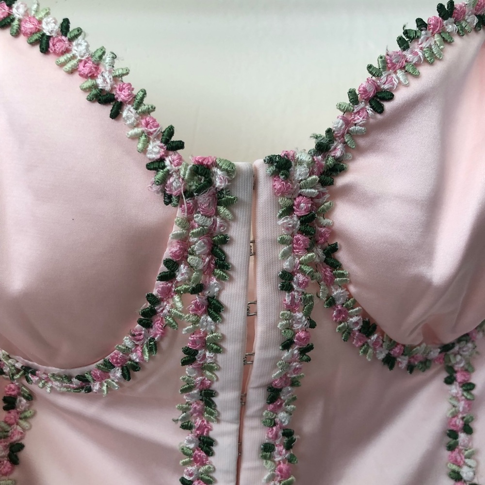 Sugar Thrillz Floral Satin Corset Top - Picture 5 of 7